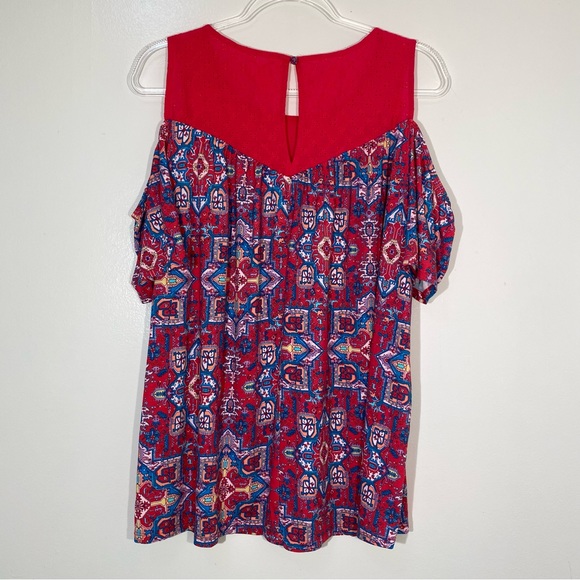 TORRID SUPER SOFT CREW NECK EYELET YOKE TOP 2 - Picture 10 of 15